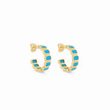 Hoop Riviera 0.9'' – 18K Gold Plated | Huggies & Hoops Collection