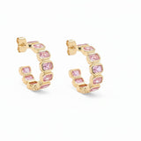Hoop Riviera 0.9'' – 18K Gold Plated | Huggies & Hoops Collection