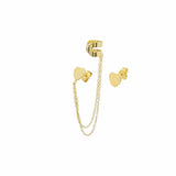 Earring Heart Chain Cuff – 925 Sterling Silver | Drop Earrings Collection