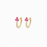 EA 3 CZ Hoop – 925 Sterling Silver | HOOPS AND HUGGIES Collectio