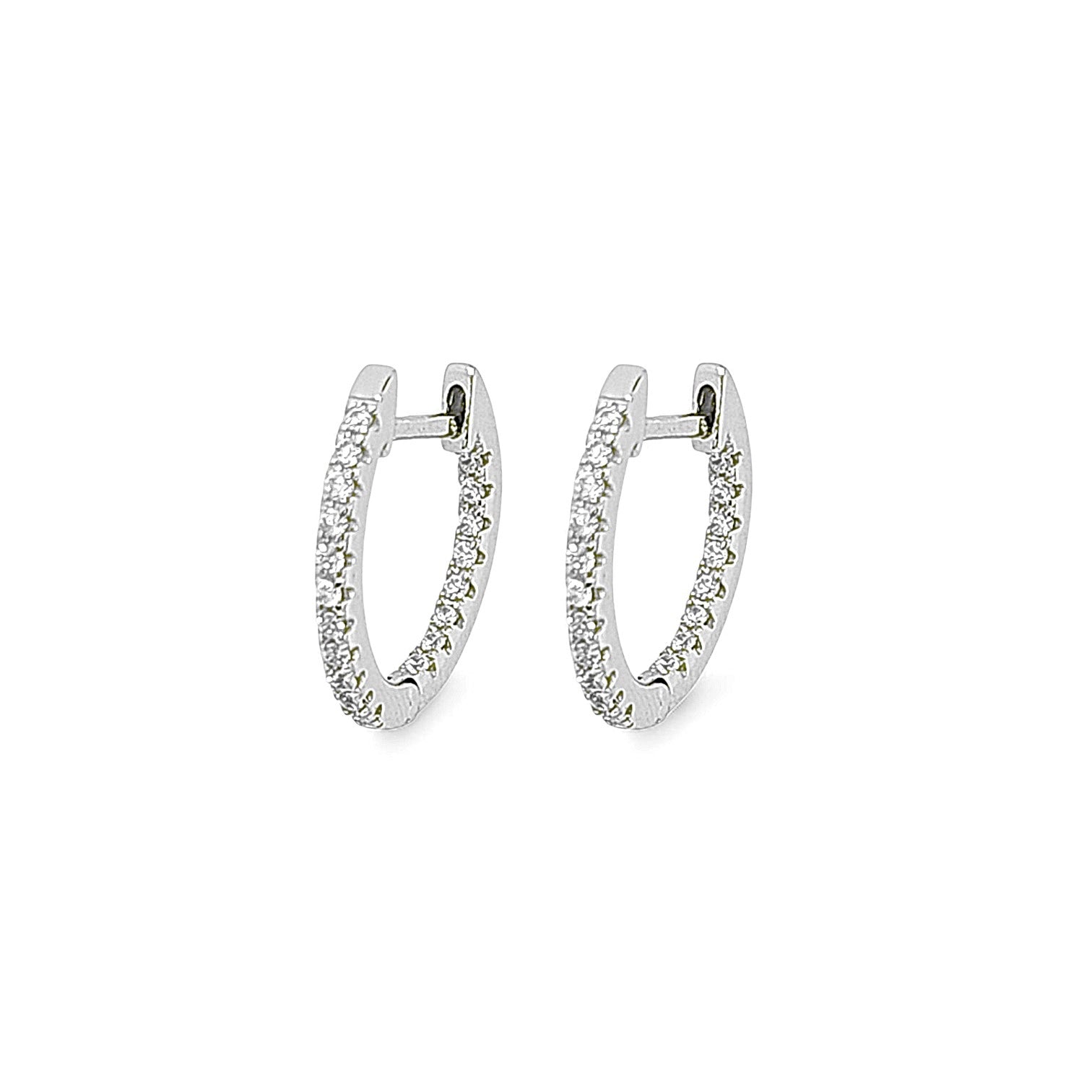 Small CZ Huggie – 925 Sterling Silver | HOOPS AND HUGGIES Collection