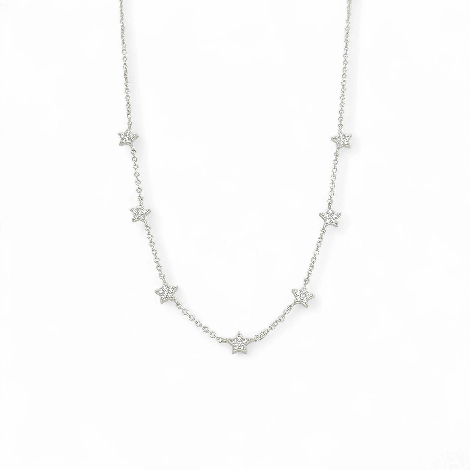 Mini Stars CZ Necklace – 925 Sterling Silver | SHAPES Collection
