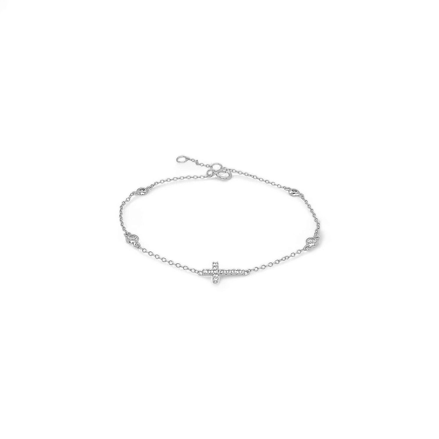 Bracelet Cross CZ – 925 Sterling Silver | Bracelets Collection