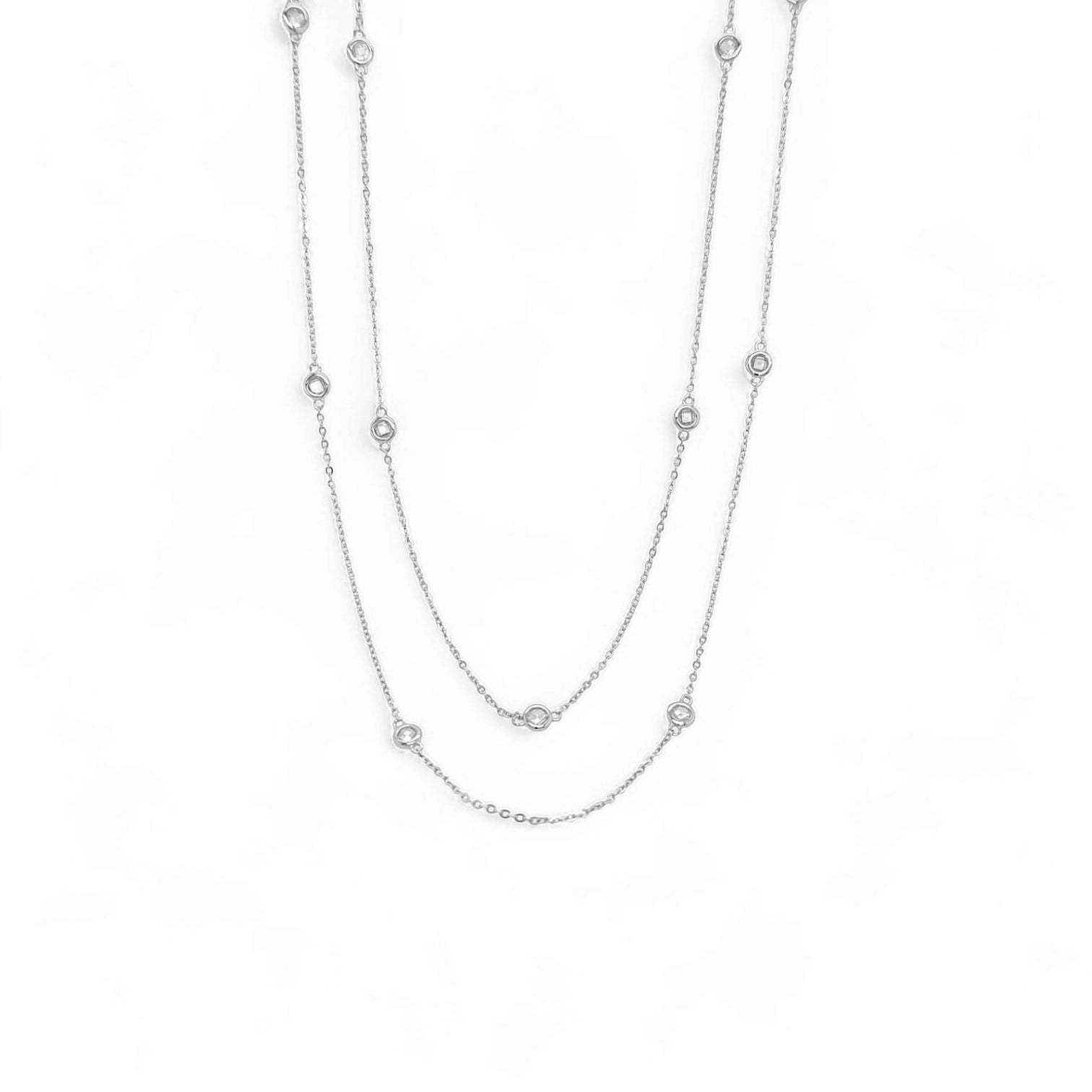 Small By The Yard Long Necklace – 925 Sterling Silver | SHAPES Collection