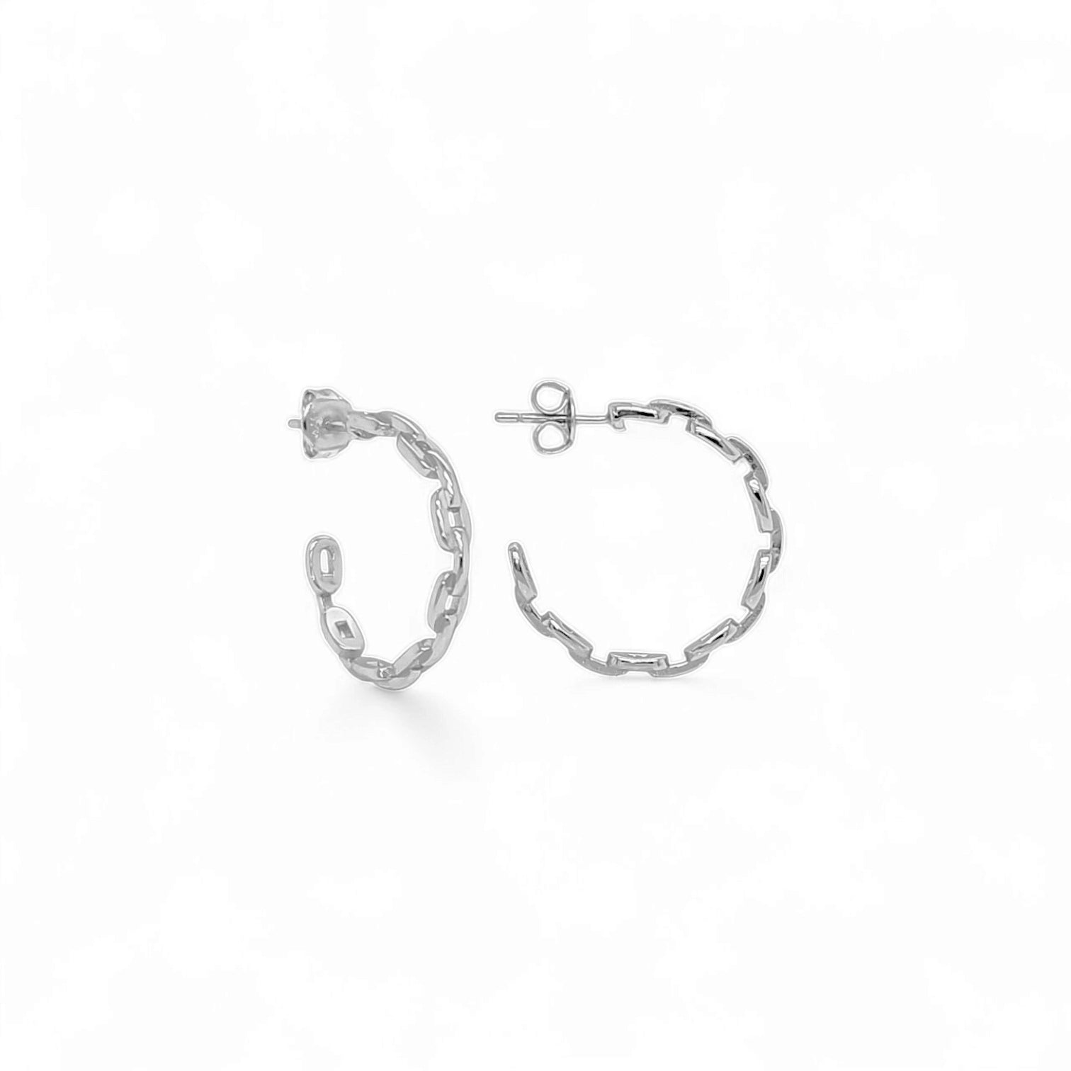Marine Chain Hoop – 925 Sterling Silver | HOOPS AND HUGGIES Collection