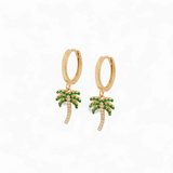 Palm CZ Hoop – 925 Sterling Silver | HOOPS AND HUGGIES Collection