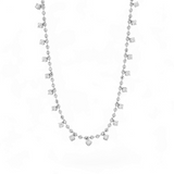 Multi zirconia necklace | 18k gold plated | Italian Brass