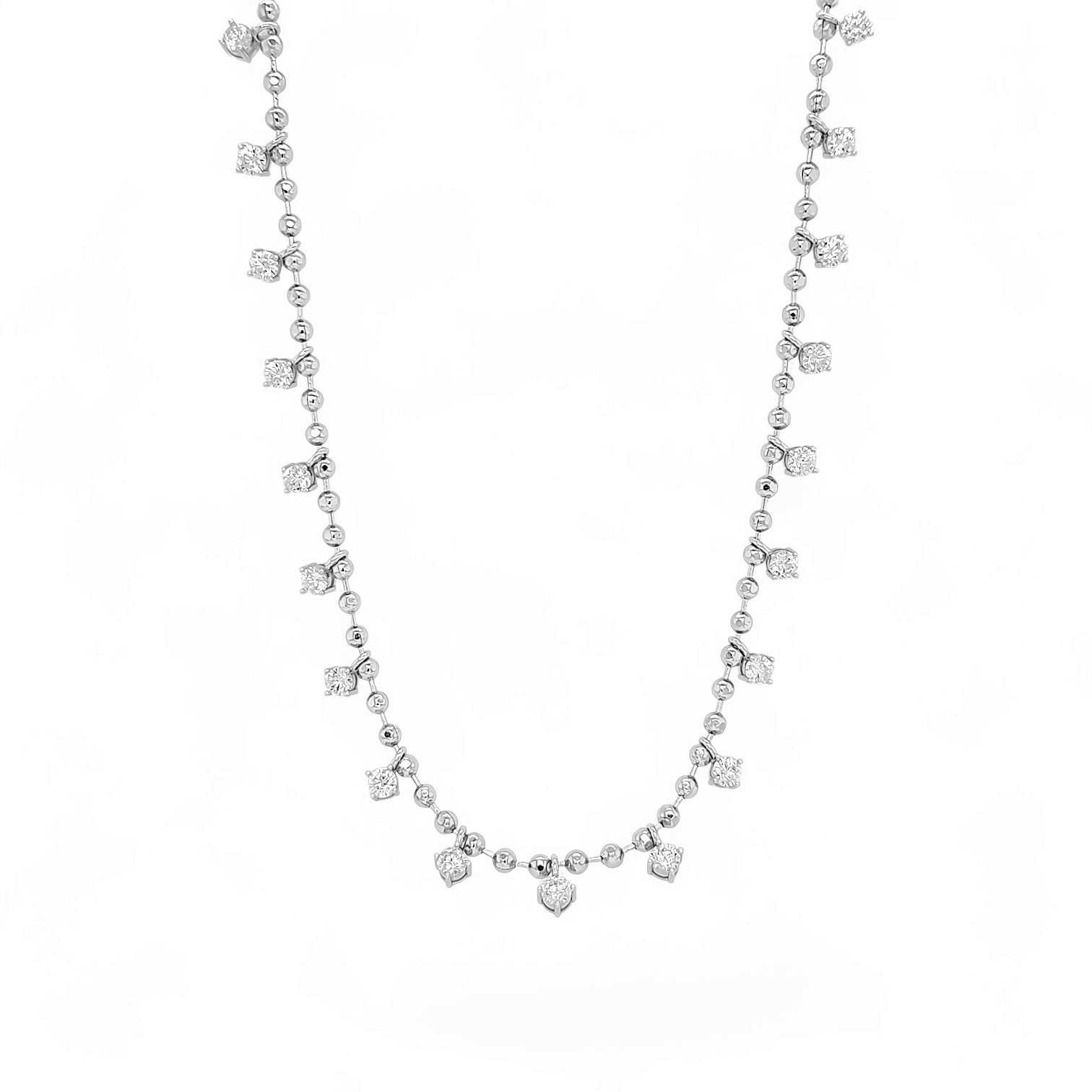 Multi zirconia necklace | 18k gold plated | Italian Brass