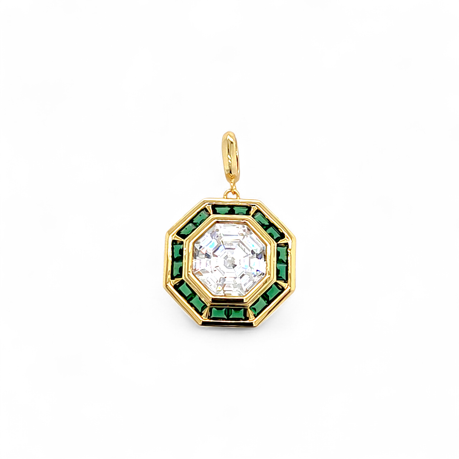 Pendant boo | 18k gold plated | Italian brass | Cubic zirconia's