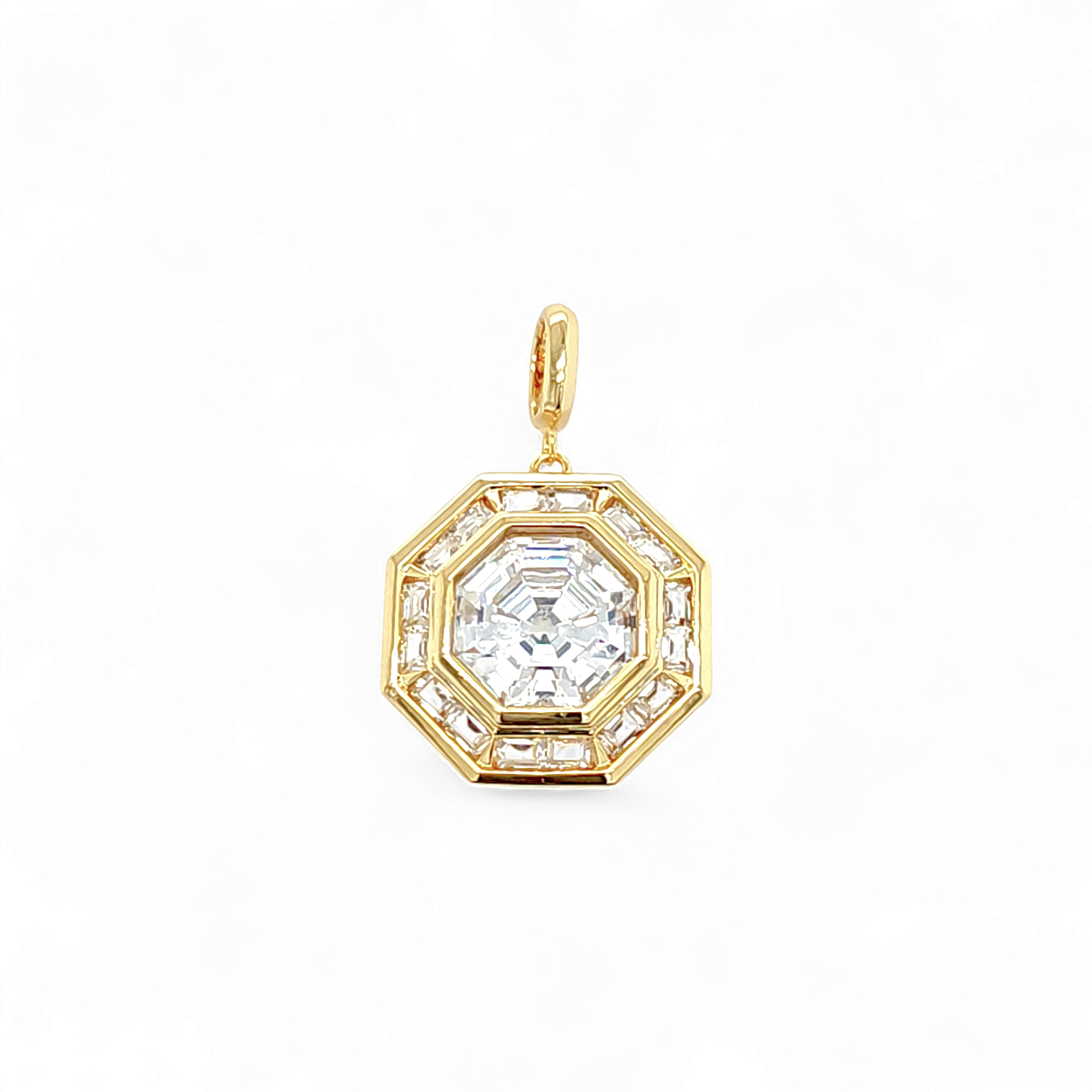 Pendant boo | 18k gold plated | Italian brass | Cubic zirconia's