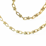 U link plain Necklace | 2 sizes Unisex | Multi-wear | 18k gold plated | Italian craftmanship
