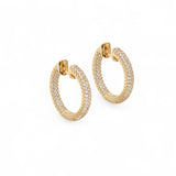 Hoop earrings micro pavé | 18k gold plated | Italian craftmanship