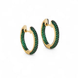 Hoop earrings micro pavé | 18k gold plated | Italian craftmanship