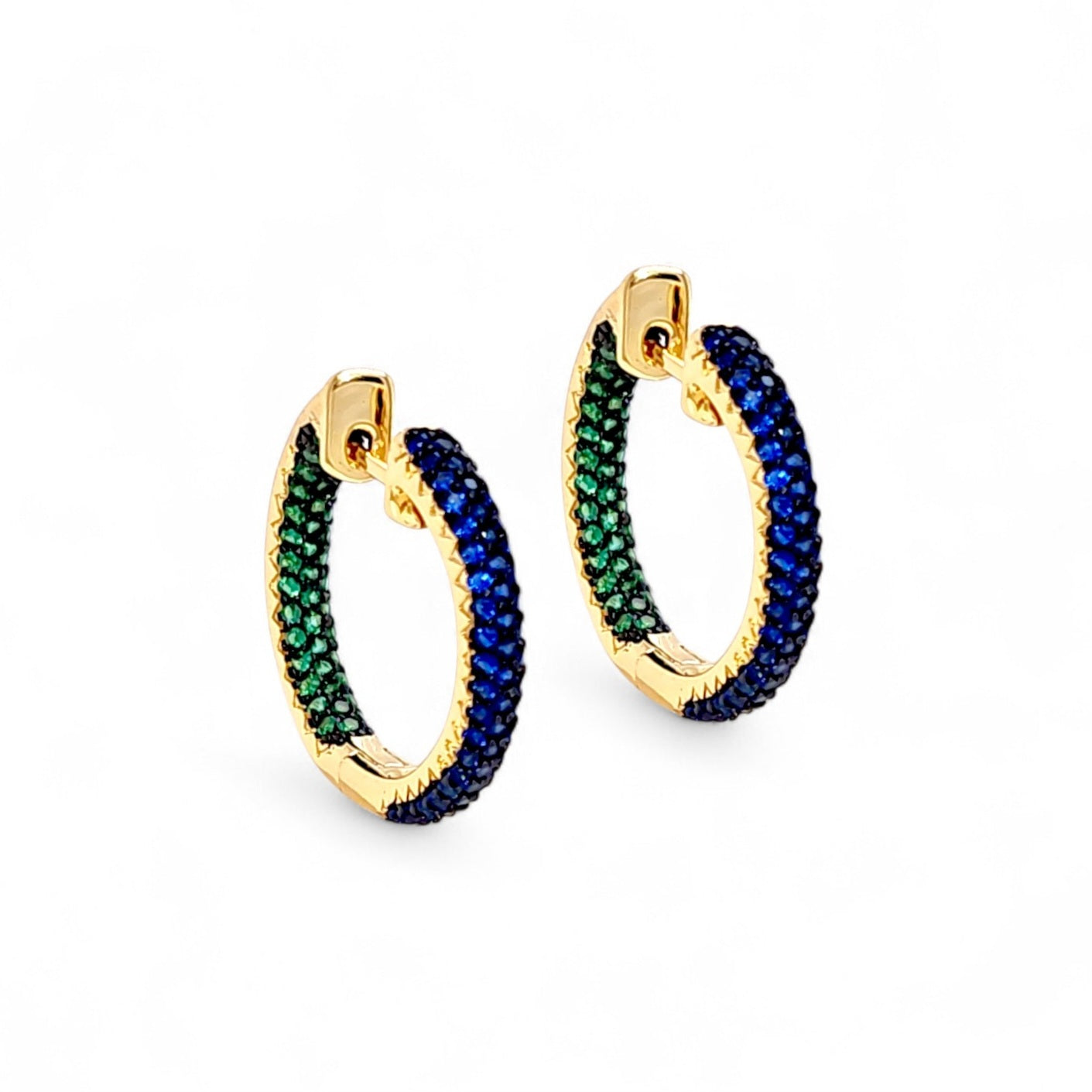 Hoop earrings micro pavé | 18k gold plated | Italian craftmanship