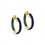 Hoop earrings micro pavé | 18k gold plated | Italian craftmanship