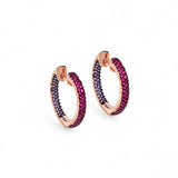 Hoop earrings micro pavé | 18k gold plated | Italian craftmanship