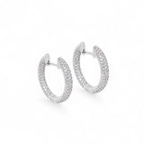 Hoop earrings micro pavé | 18k gold plated | Italian craftmanship