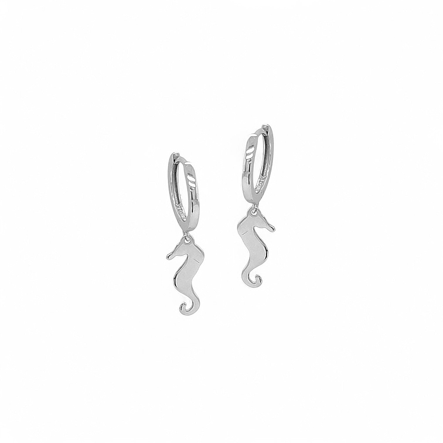 Earring little sea-horse | 18k gold plated Sterling silver