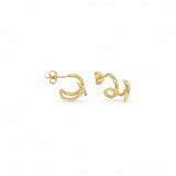 Earring 2 in one | 18k gold plated Sterling Silver
