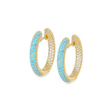 Hoop earrings micro-pavé | 18k gold plated | Italian craftmanship