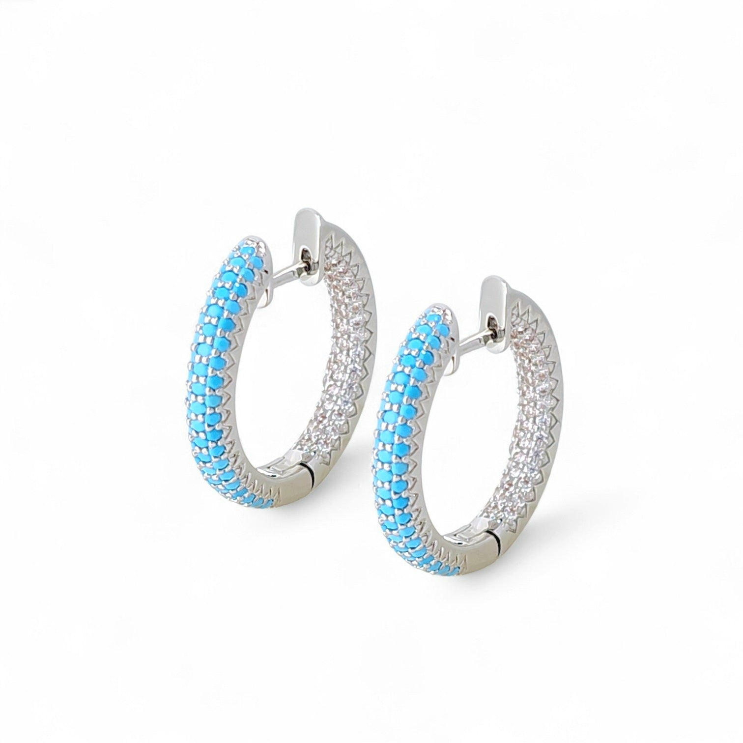 Hoop earrings micro-pavé | 18k gold plated | Italian craftmanship