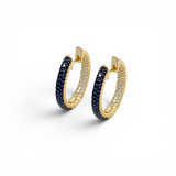 Hoop earrings micro-pavé | 18k gold plated | Italian craftmanship