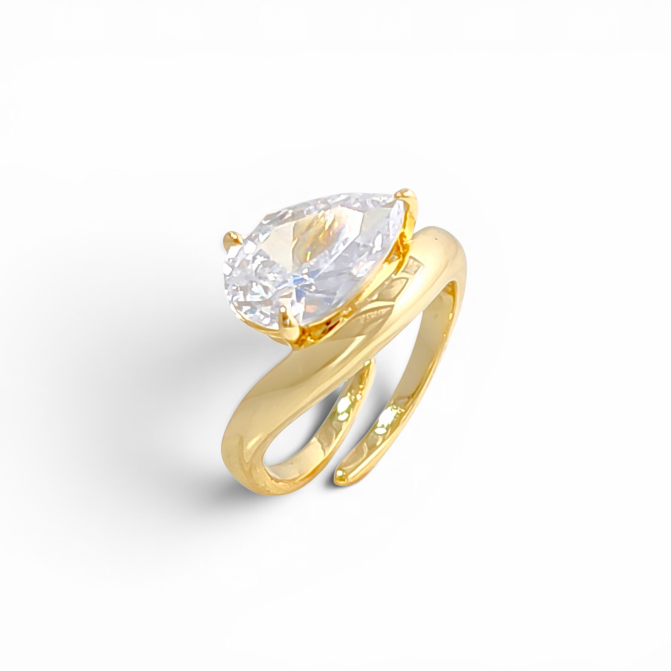 Magnetism Wave Ring | 18K Gold plated | Italian craftmanship