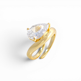 Magnetism Wave Ring | 18K Gold plated | Italian craftmanship