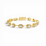 Multi-shape Stones Bracelet | 18K Gold plated | Italian craftmanship