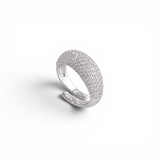 Dome Pavé pinky Ring | 18 Karat Gold Plated | Italian Craftsmanship