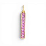 Baguette Drop Pendant | 18k Gold Plated | Italian Craftmanship