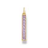 Baguette Drop Pendant | 18k Gold Plated | Italian Craftmanship