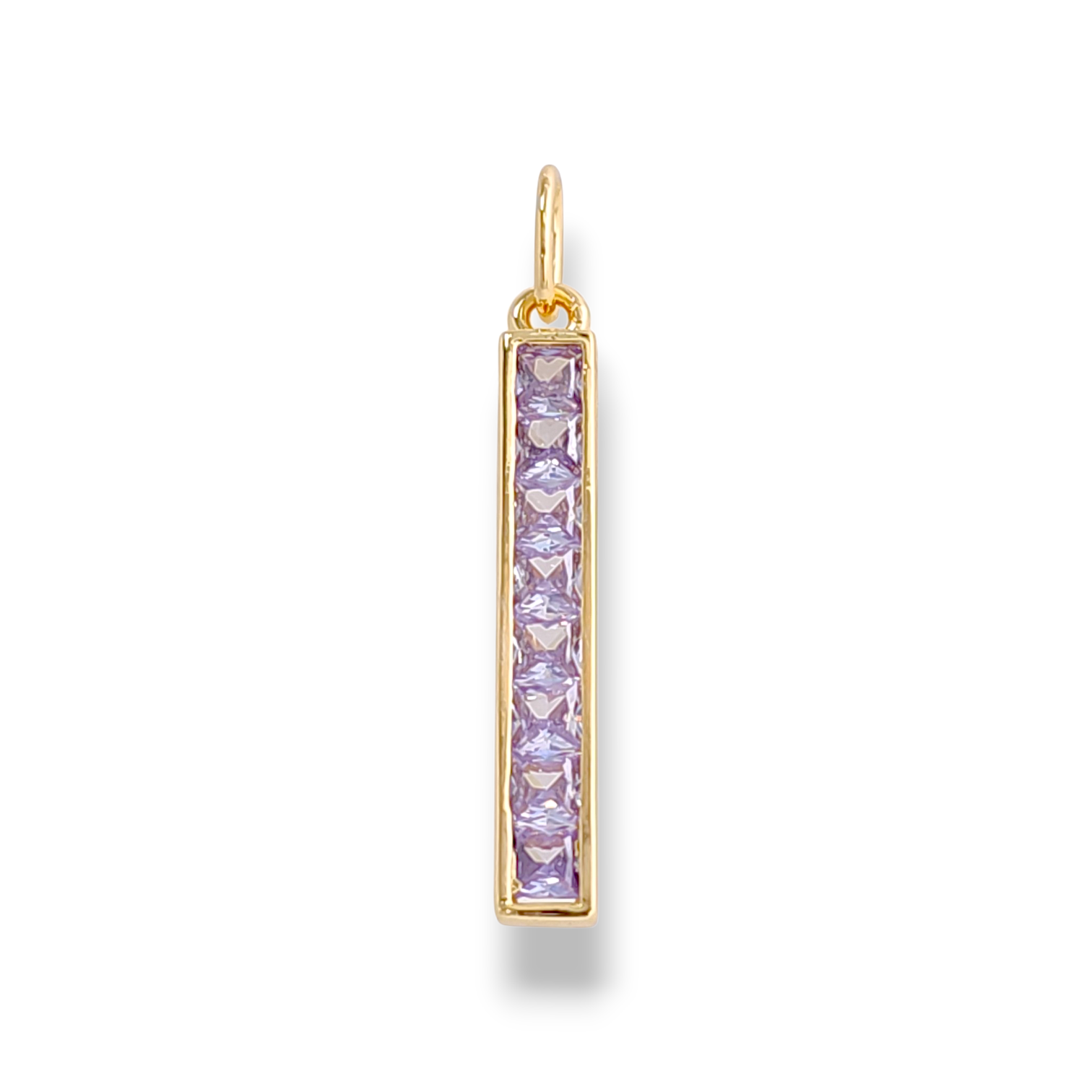 Baguette Drop Pendant | 18k Gold Plated | Italian Craftmanship