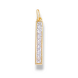 Baguette Drop Pendant | 18k Gold Plated | Italian Craftmanship