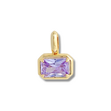 Emerald Cut Pendant | 18k gold plated | Italian craftmanship