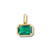 Emerald Cut Pendant | 18k gold plated | Italian craftmanship