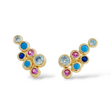 Mermaid bubble earrings | Hand-set stones | 18k gold plated | Italian craftmanship