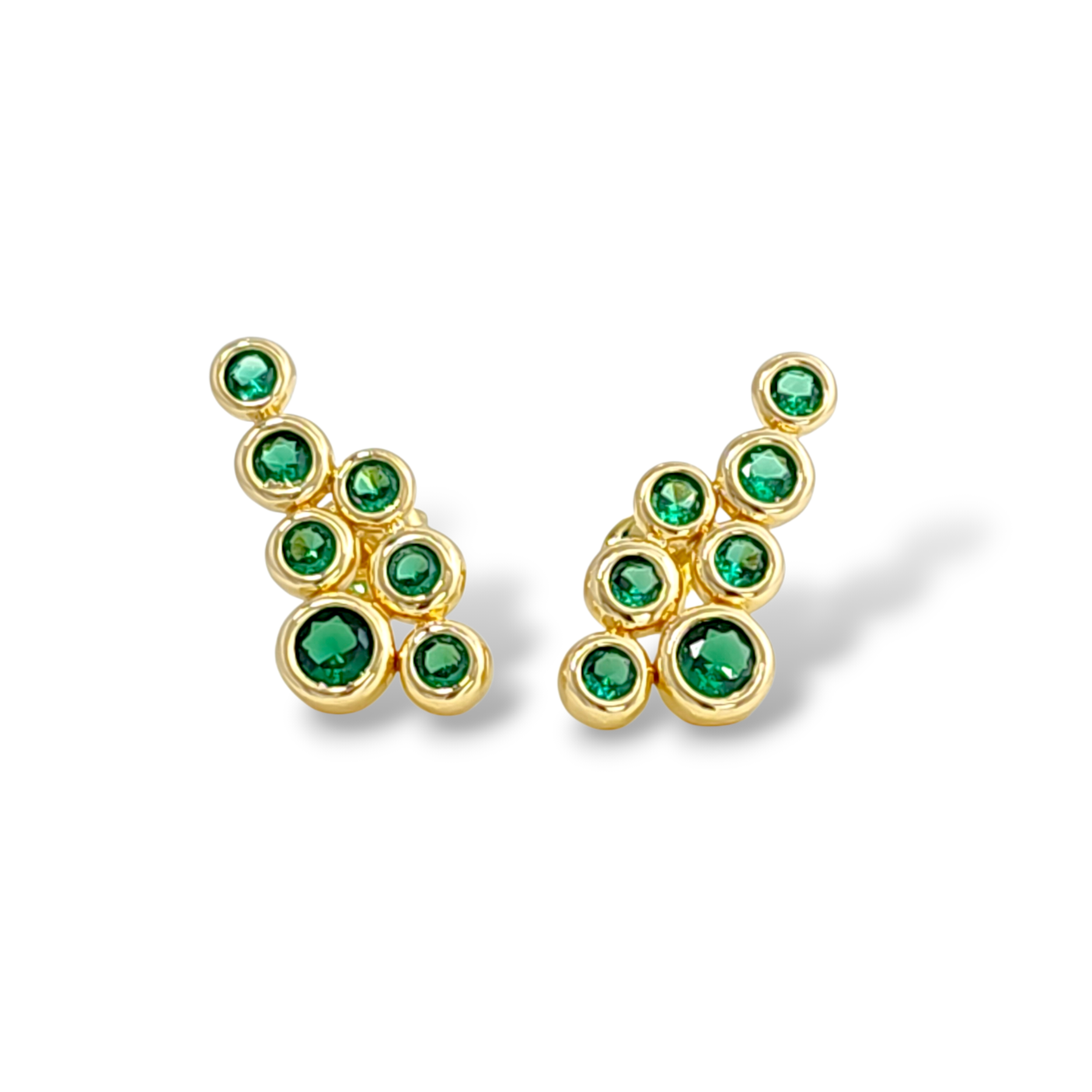 Mermaid bubble earrings | Hand-set stones | 18k gold plated | Italian craftmanship