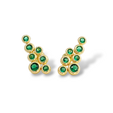 Mermaid bubble earrings | Hand-set stones | 18k gold plated | Italian craftmanship