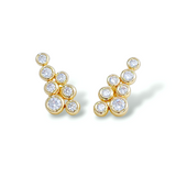Mermaid bubble earrings | Hand-set stones | 18k gold plated | Italian craftmanship
