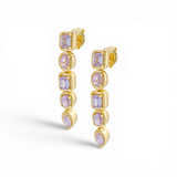Multi-shape stones Drop Earring | 18k Gold plated | Italian craftmanship