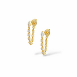 Crystal Drop earring in 18k gold plated brass — Silver Italy, view 4