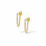 Crystal Drop earring in 18k gold plated brass — Silver Italy, view 4
