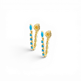 Crystal Drop earring in 18k gold plated brass — Silver Italy
