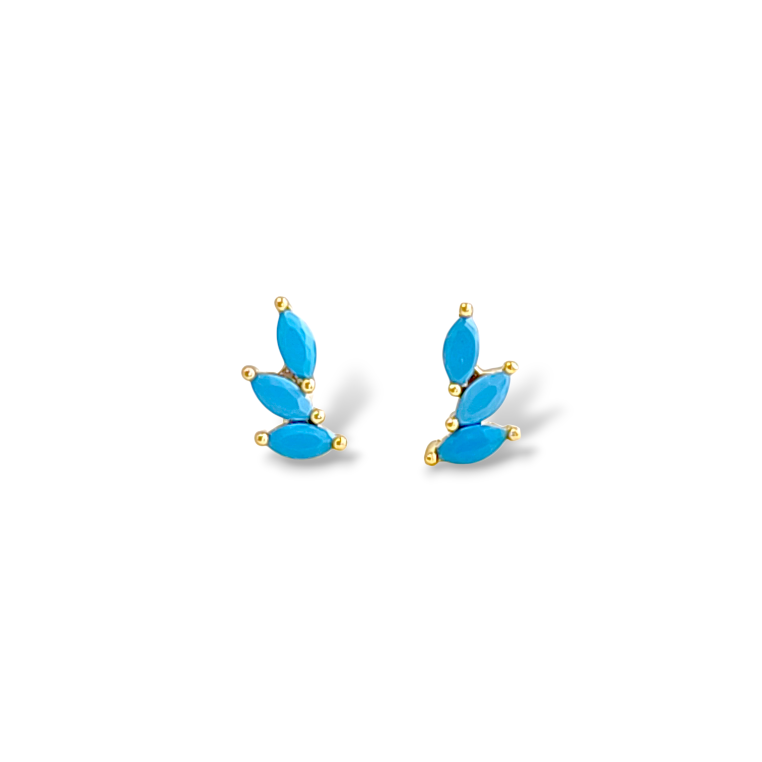Tiny earring in 18k gold plated brass — Silver Italy, view 5
