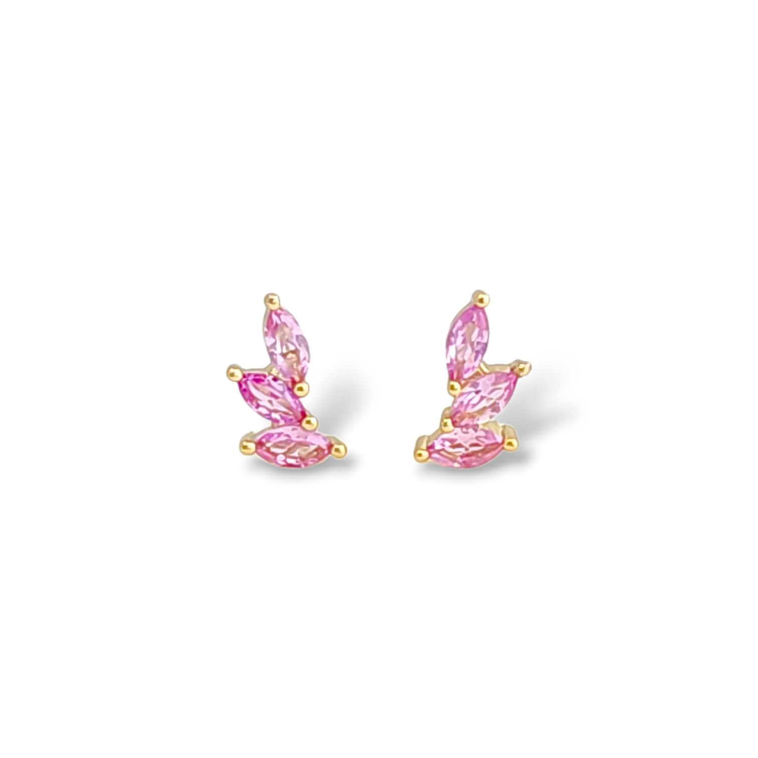 Tiny earring in 18k gold plated brass — Silver Italy, view 3