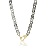 Chic Summer beach | Link necklace | Front lobster clasp for pendants | 18k gold plated | Cubic cz