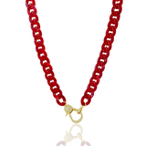 Chic Summer beach | Link necklace | Front lobster clasp for pendants | 18k gold plated | Cubic cz