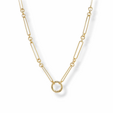 Greek necklace with front clasp | 18k gold plated | Italian craftmanship