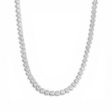 White Round-Stone Tennis Necklace | 18 Karat Gold Plated | Italian Craftsmanship